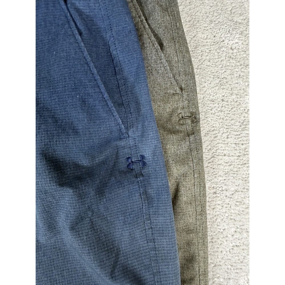 Lot of 2 Under Armour Golf Shorts Men's 38 Gray & Blue Vented Stretch 9" Inseam - Picture 3 of 9